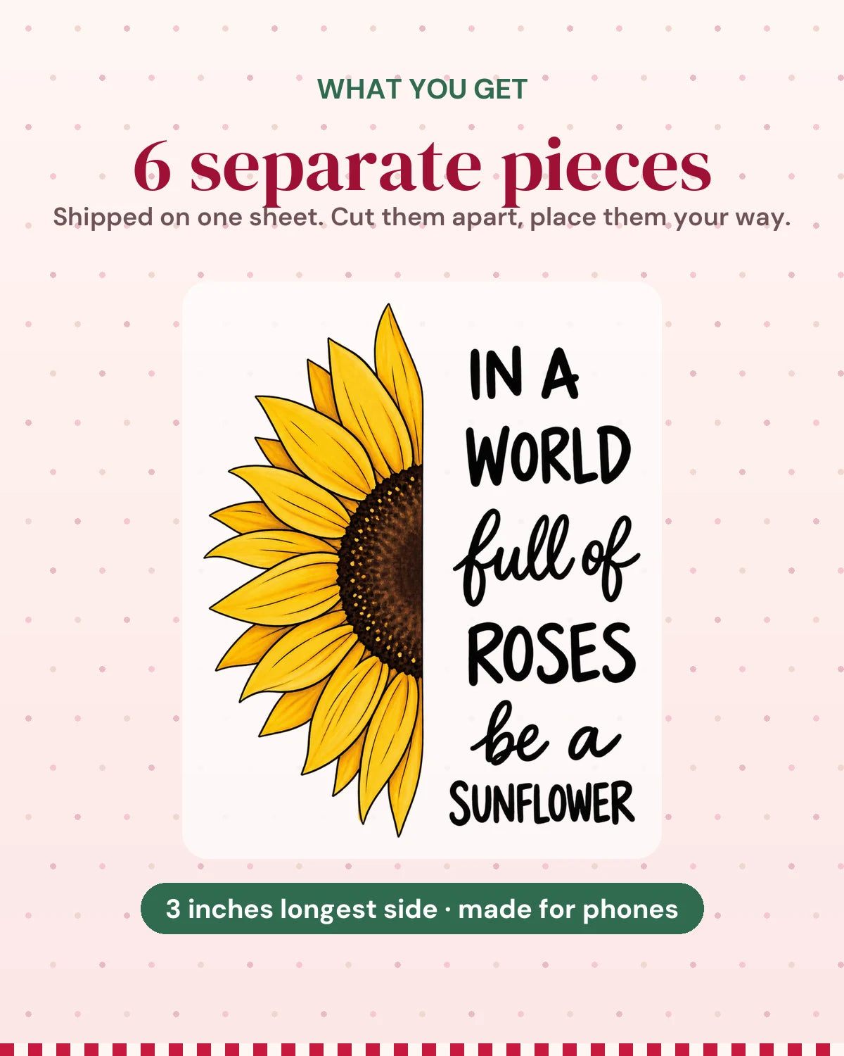 Be A Sunflower: what you get