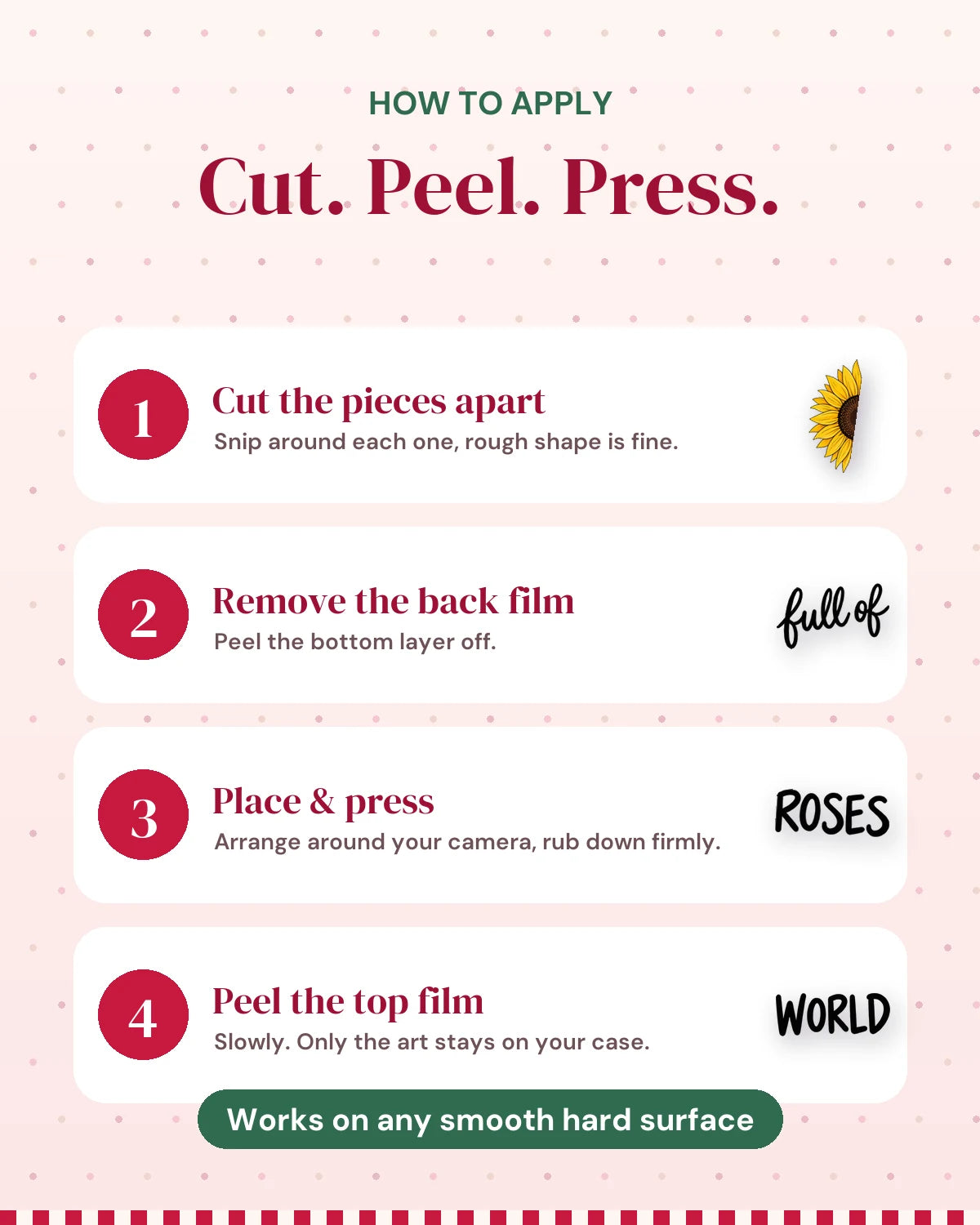 Be A Sunflower: how to apply
