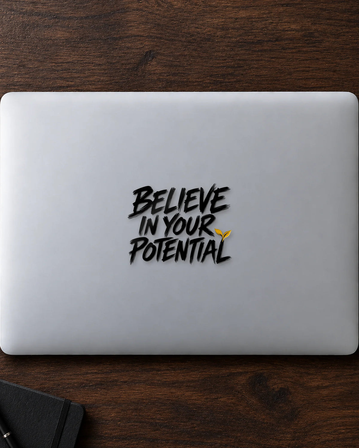 Believe In Your Potential hard surface patch mockup
