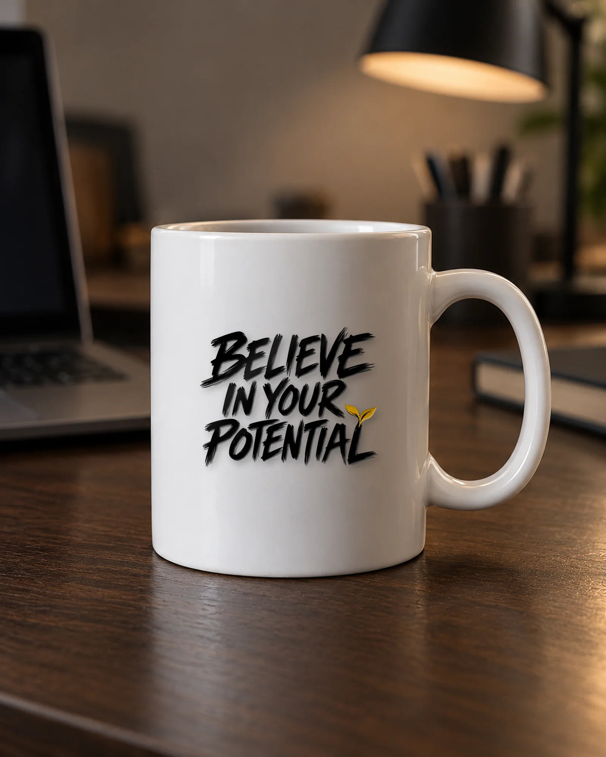 Believe In Your Potential hard surface patch mockup