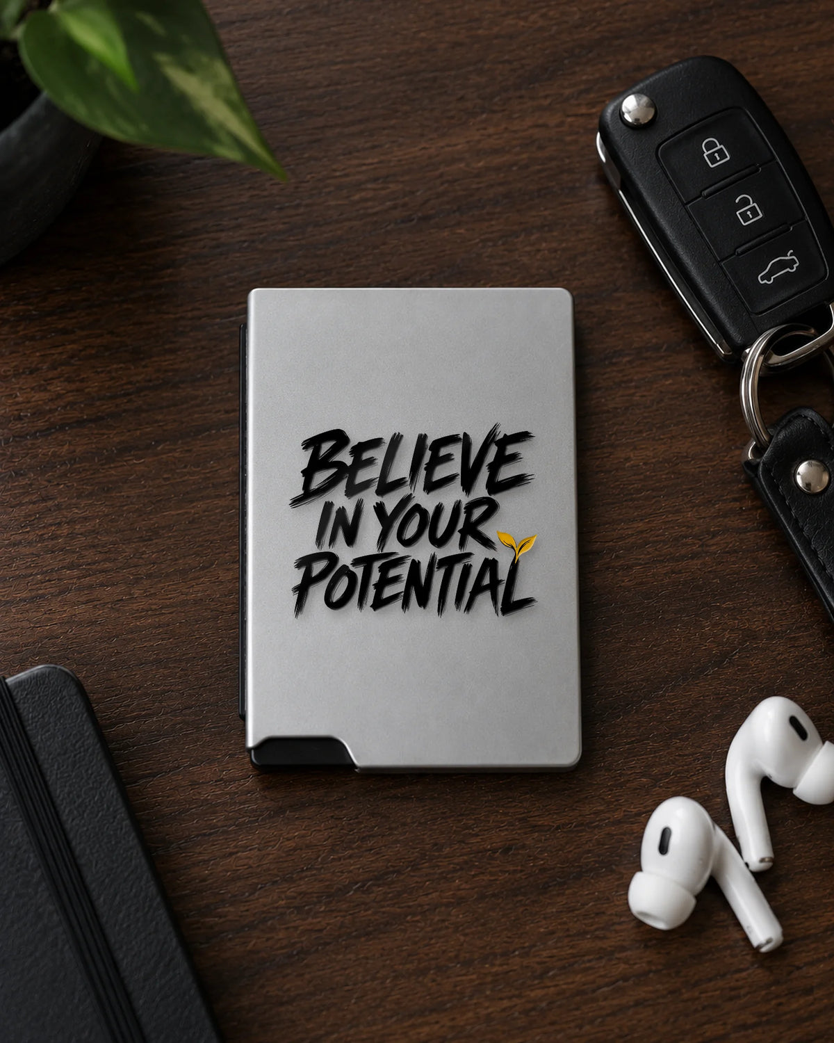 Believe In Your Potential hard surface patch mockup