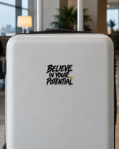 Believe In Your Potential hard surface patch mockup