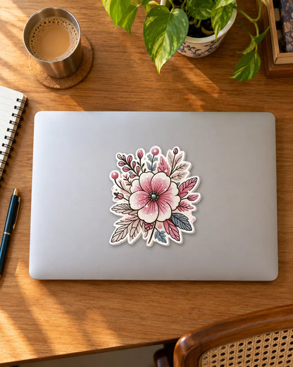Berry Blossom Charm sticker mockup