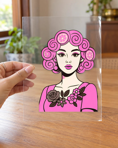 Berry Bombshell hard surface patch on clear film