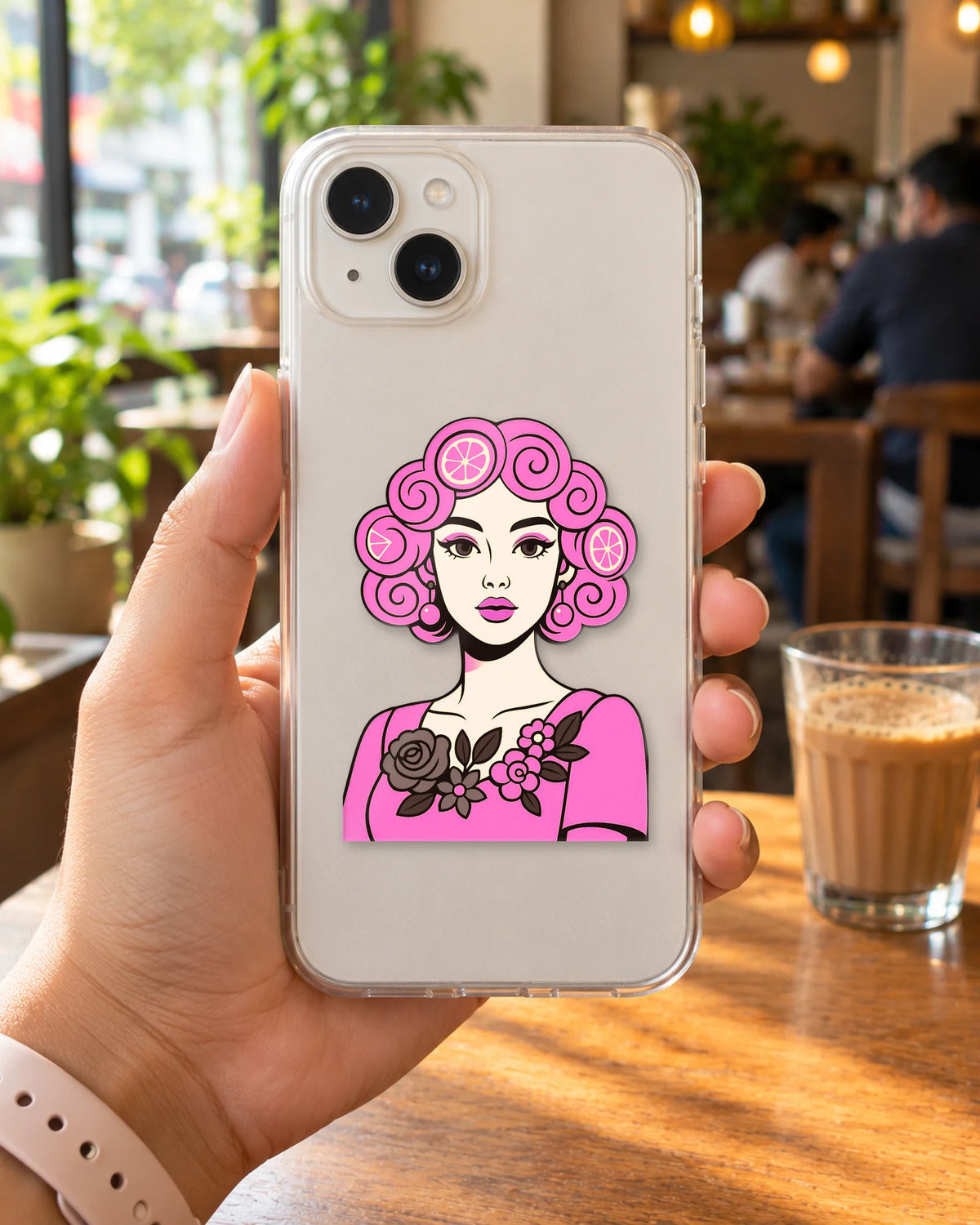 Berry Bombshell sticker mockup