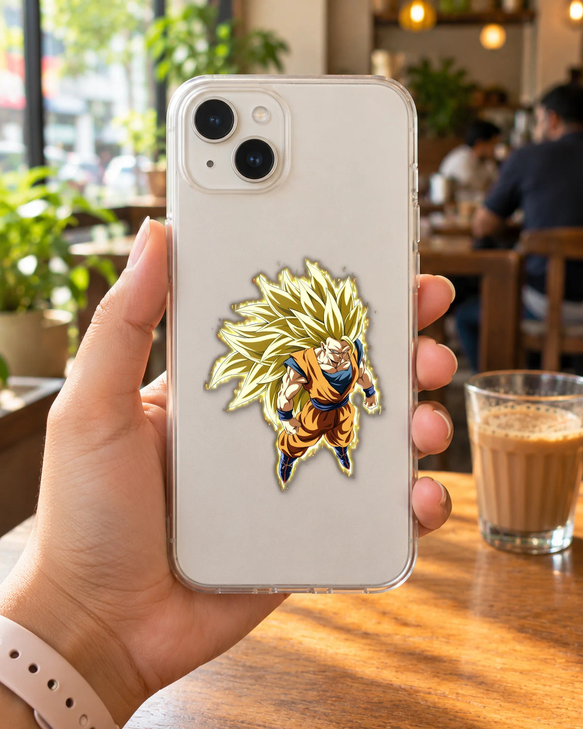 Golden Aura Warrior sticker mockup