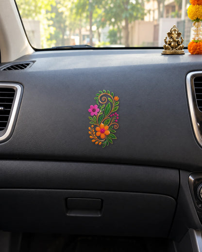 Bloom & Swirl sticker mockup