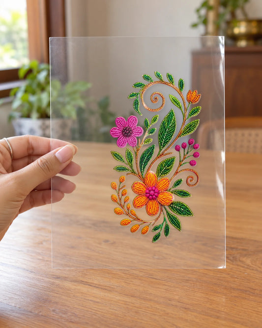 Bloom & Swirl hard surface patch on clear film