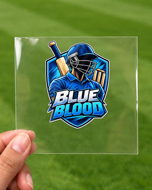 Blue Blood hard surface patch on clear film