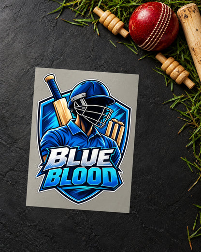 Blue Blood iron-on patch transfer