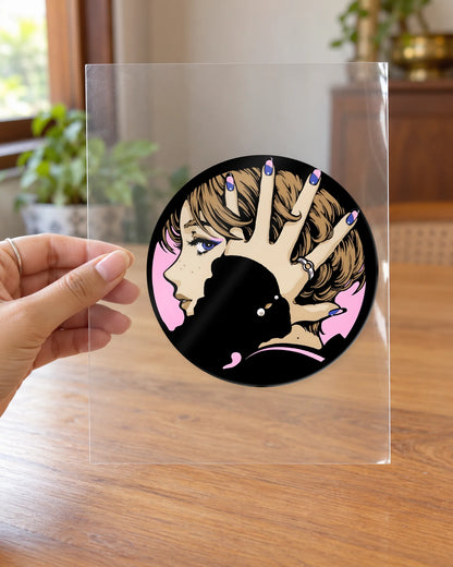 Blush Drama hard surface patch on clear film