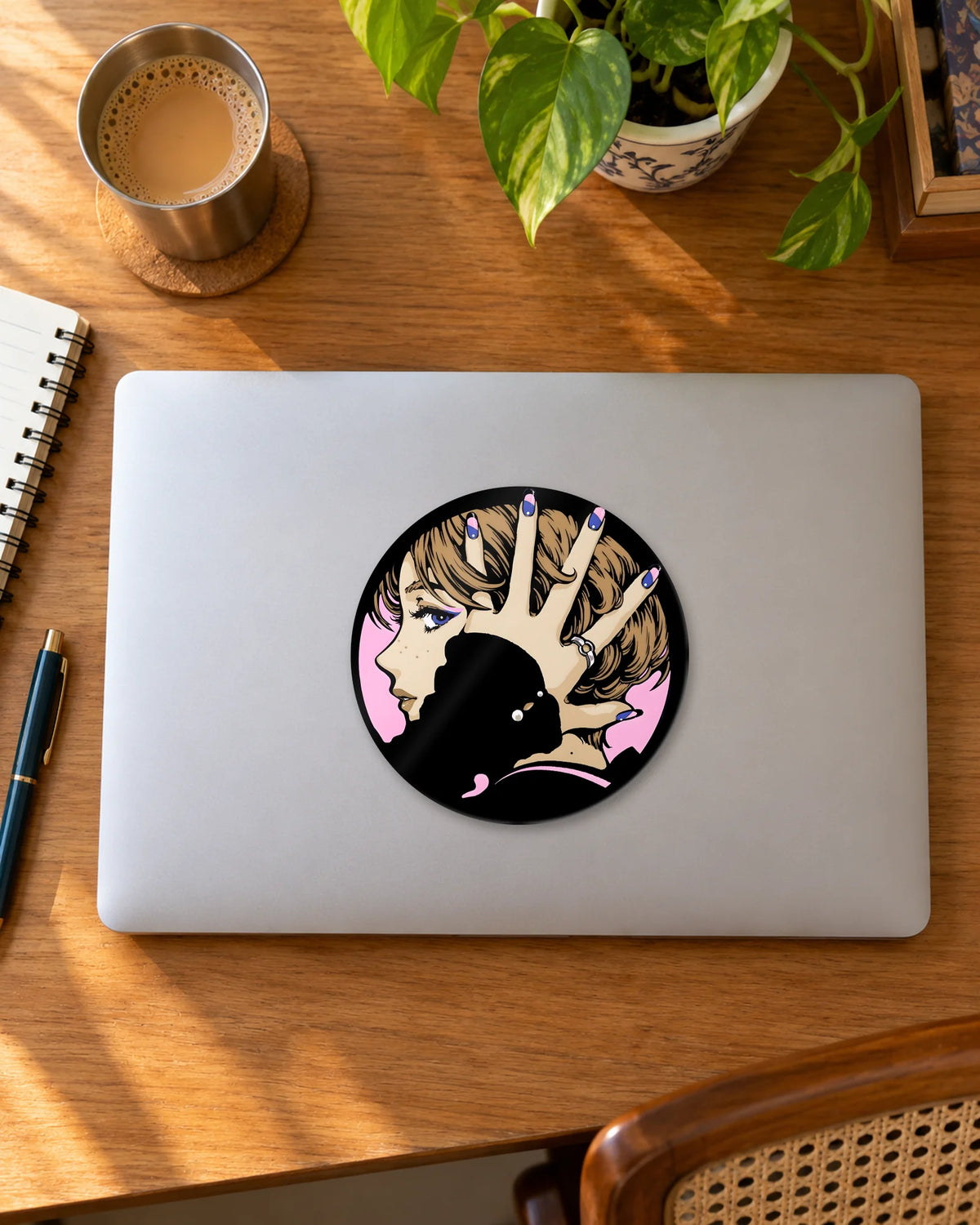 Blush Drama sticker mockup