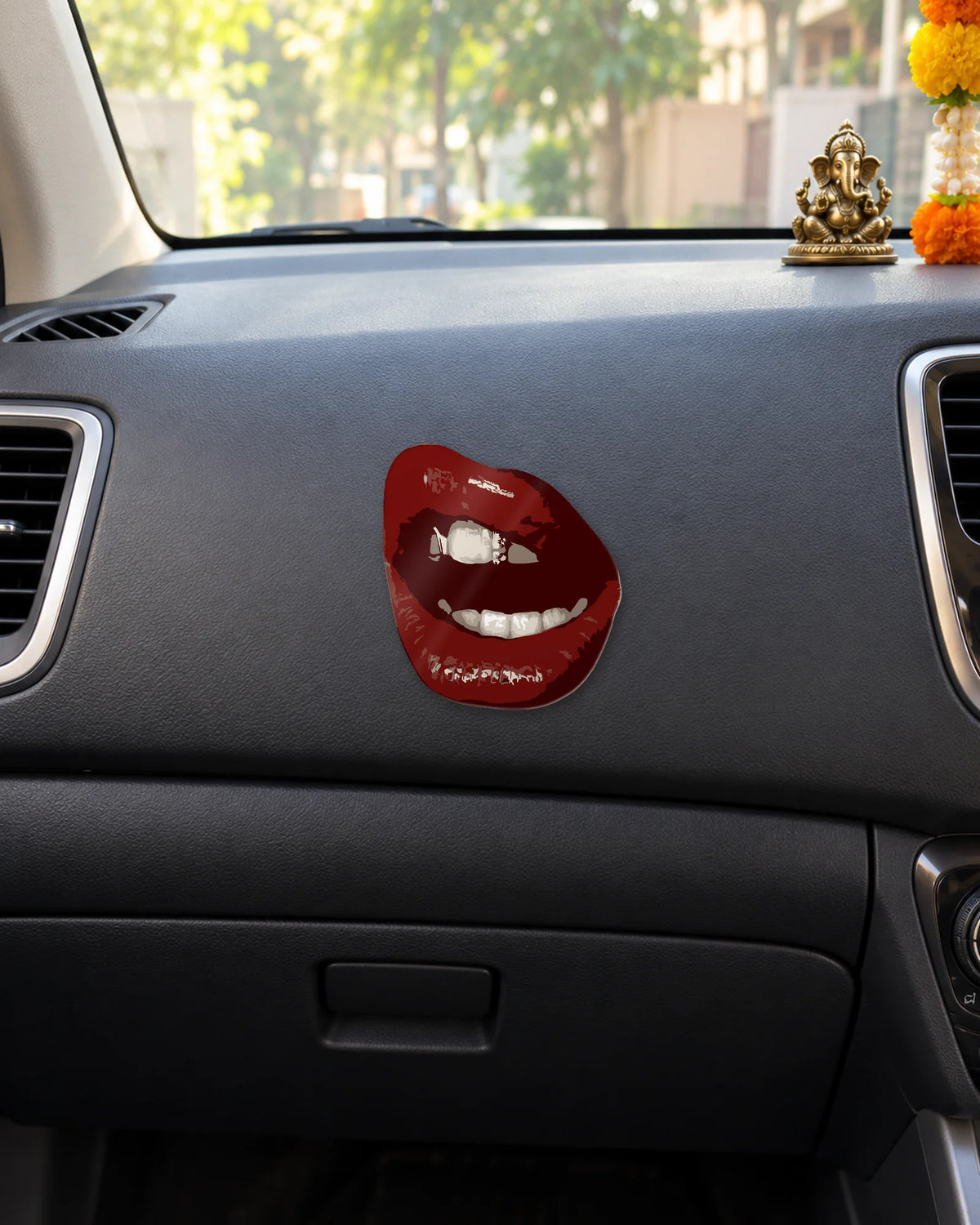 Bold & Unbothered Lips hard surface patch mockup