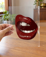 Bold & Unbothered Lips hard surface patch on clear film