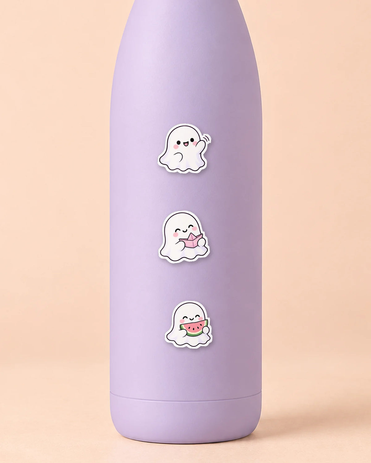Boo Crew mini patches on a water bottle