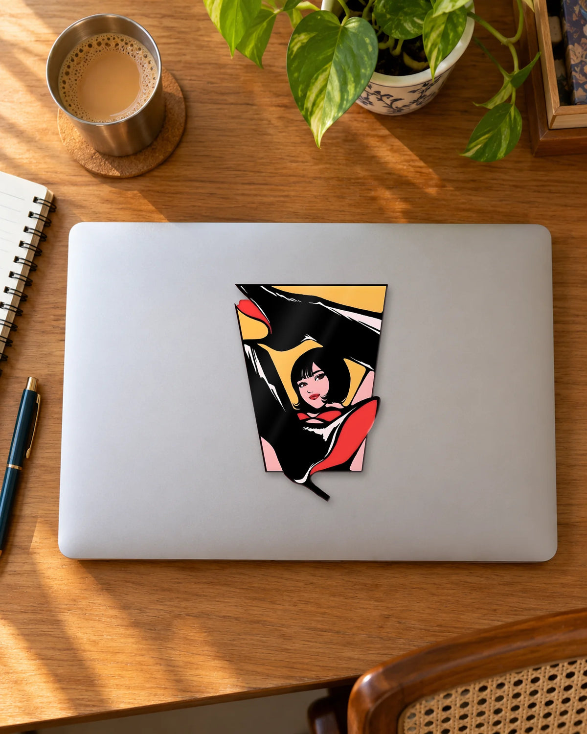Boots & Bad Decisions sticker mockup