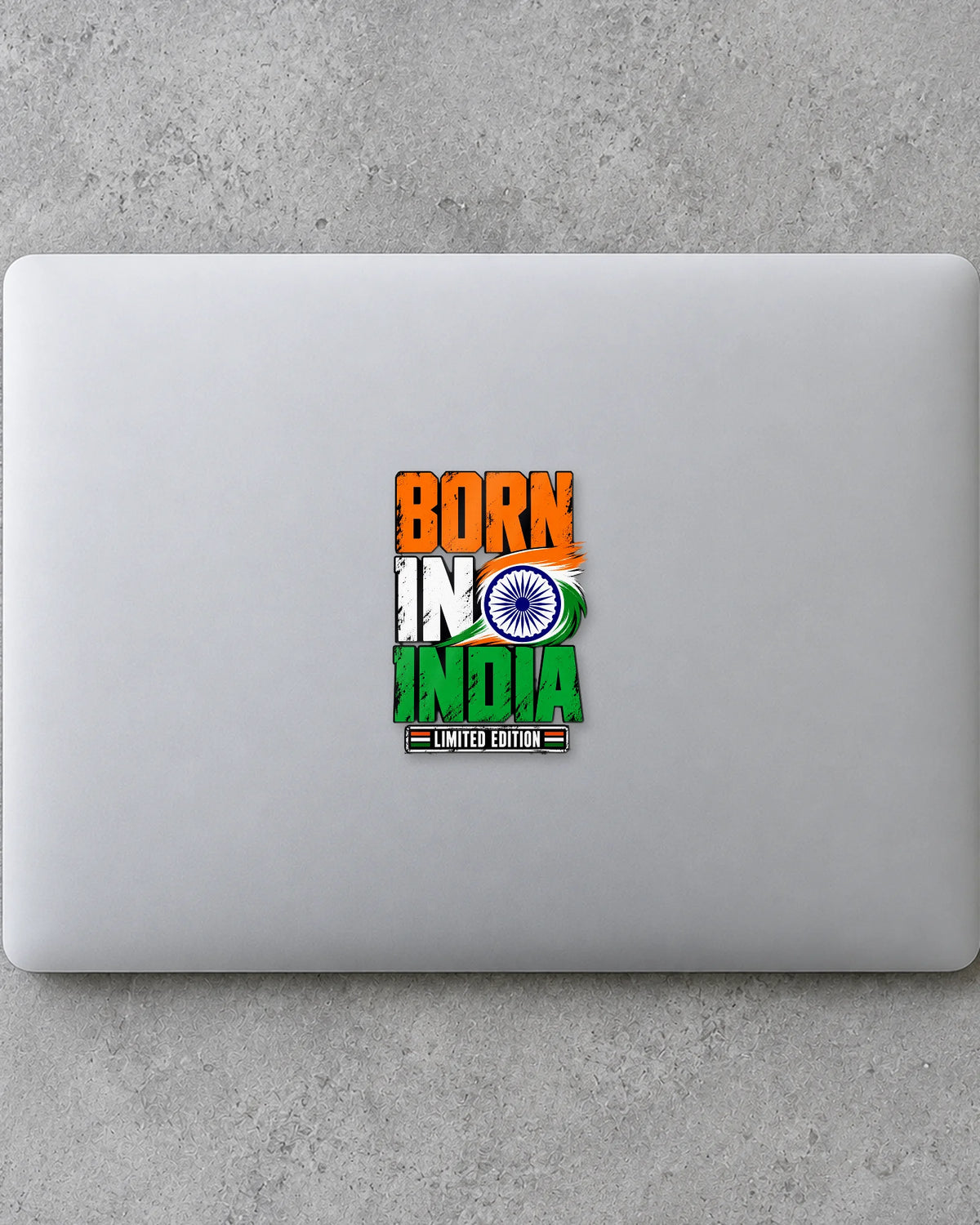 Born in India hard surface patch mockup