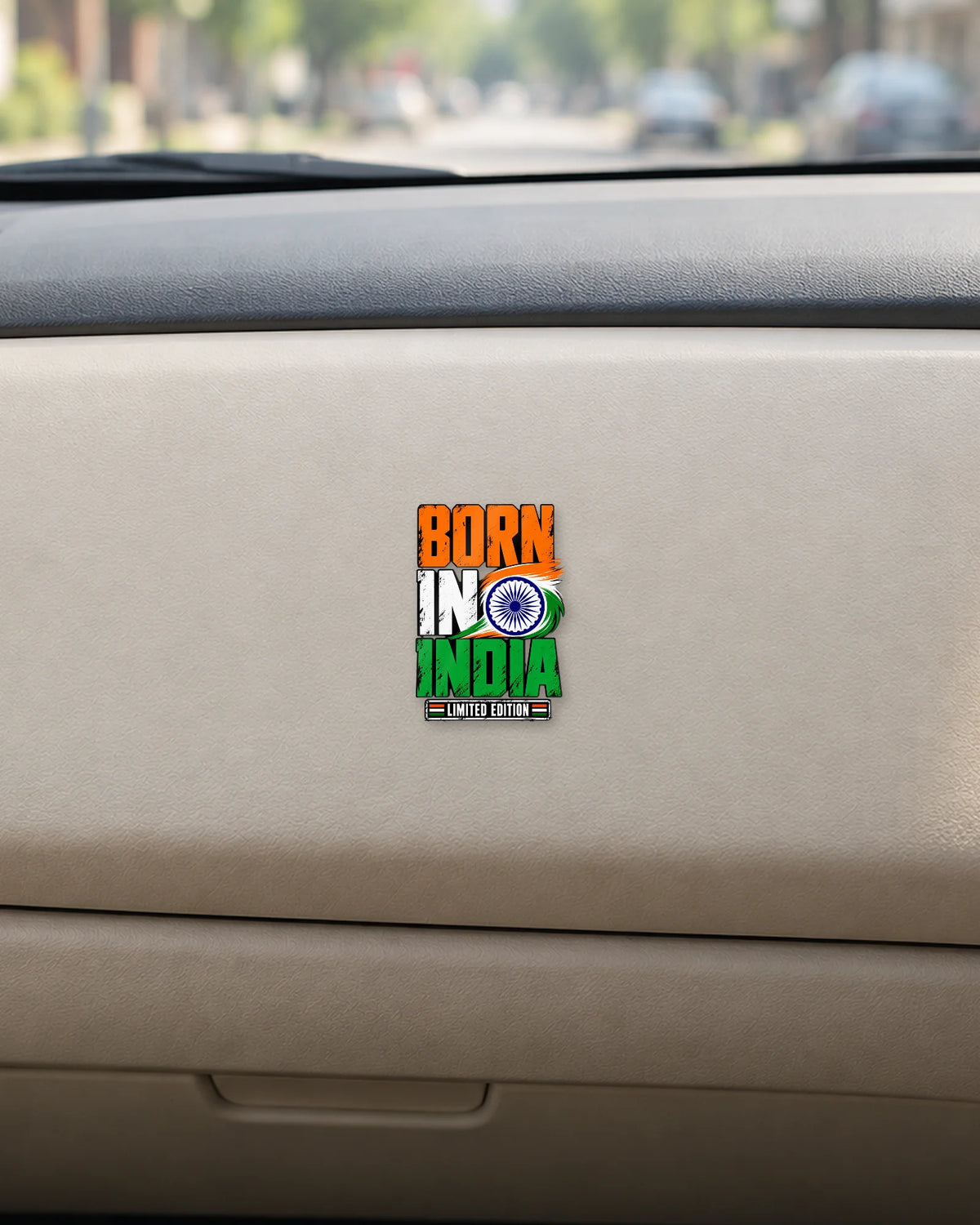 Born in India hard surface patch mockup