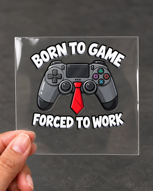 Born To Game gamer patch on clear film