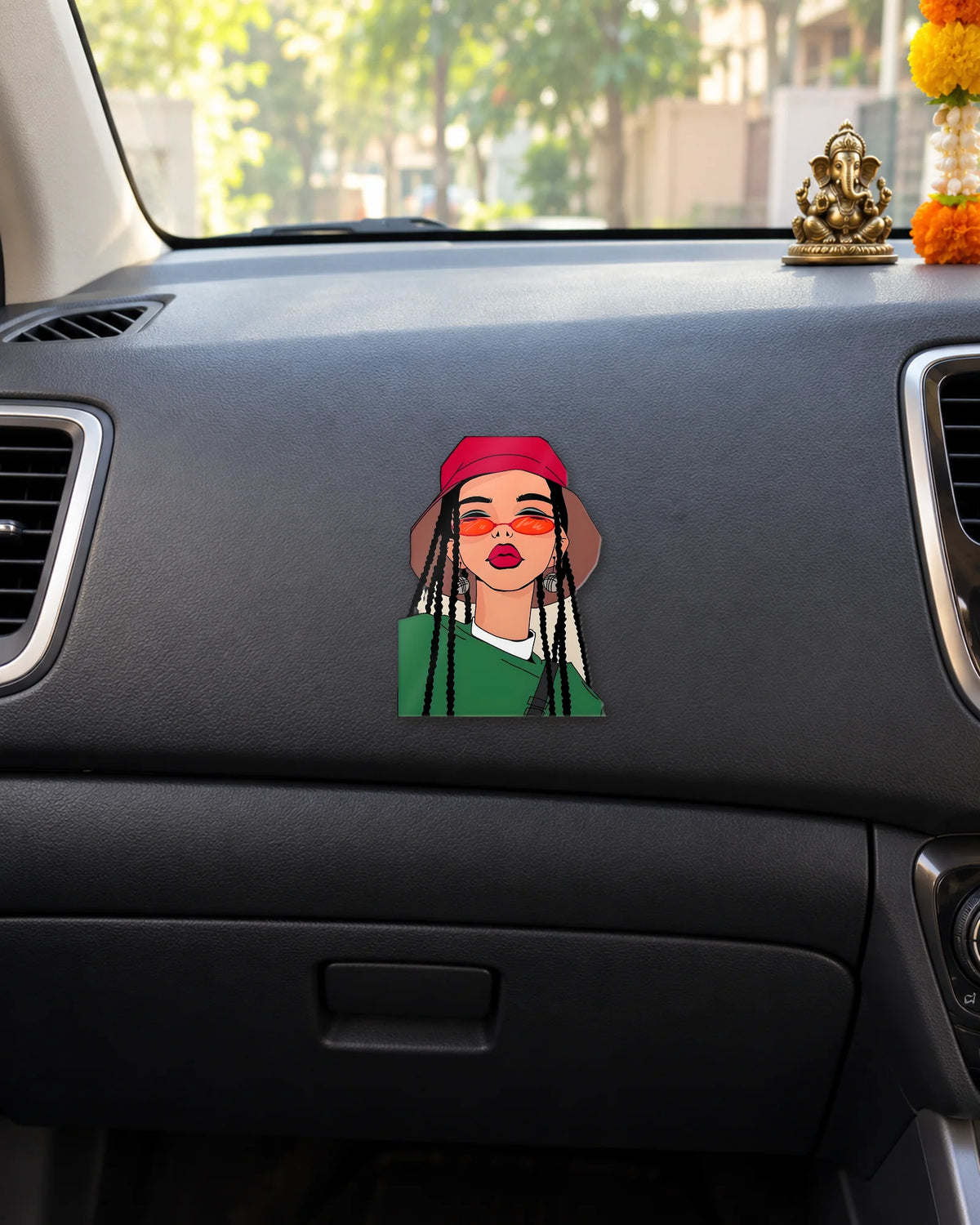 Braided Babe hard surface patch mockup