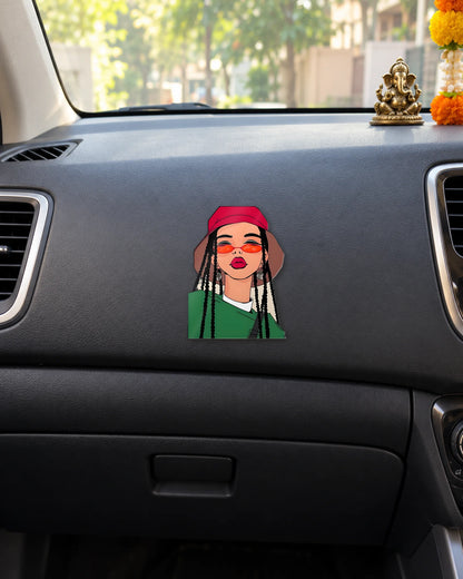 Braided Babe hard surface patch mockup