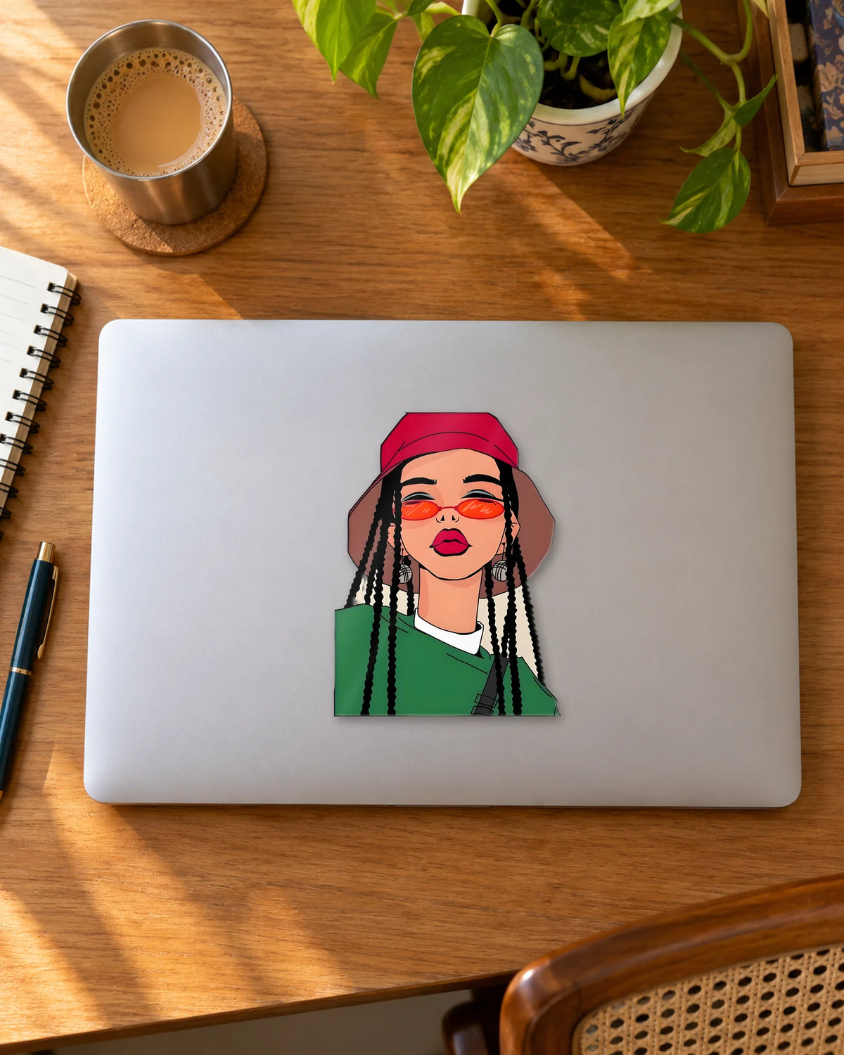 Braided Babe hard surface patch mockup