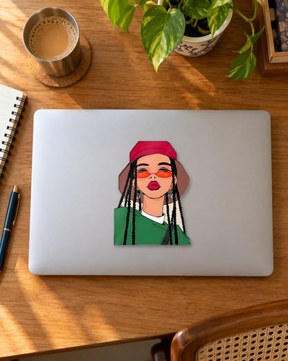Braided Babe hard surface patch mockup