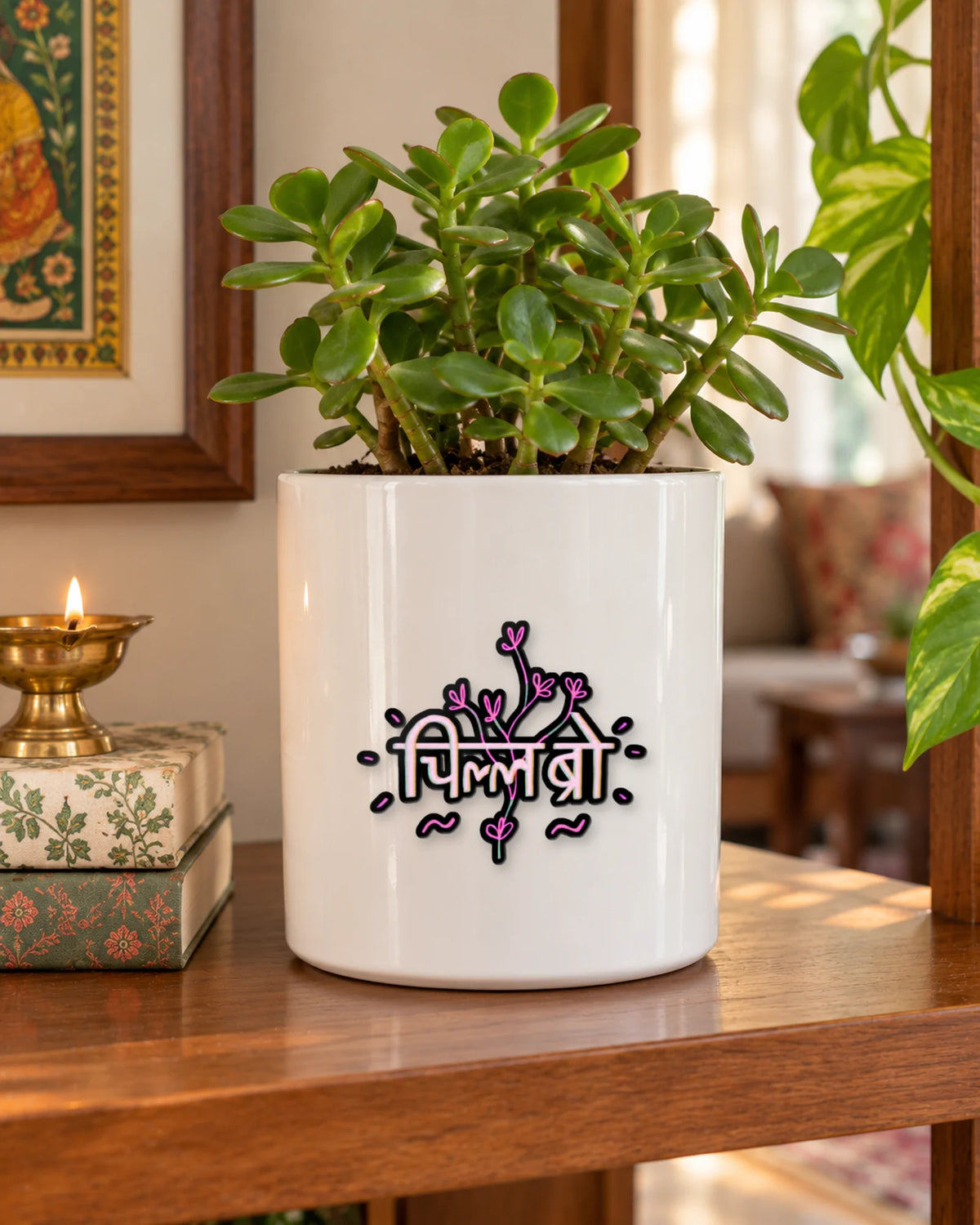 चल Bro sticker mockup