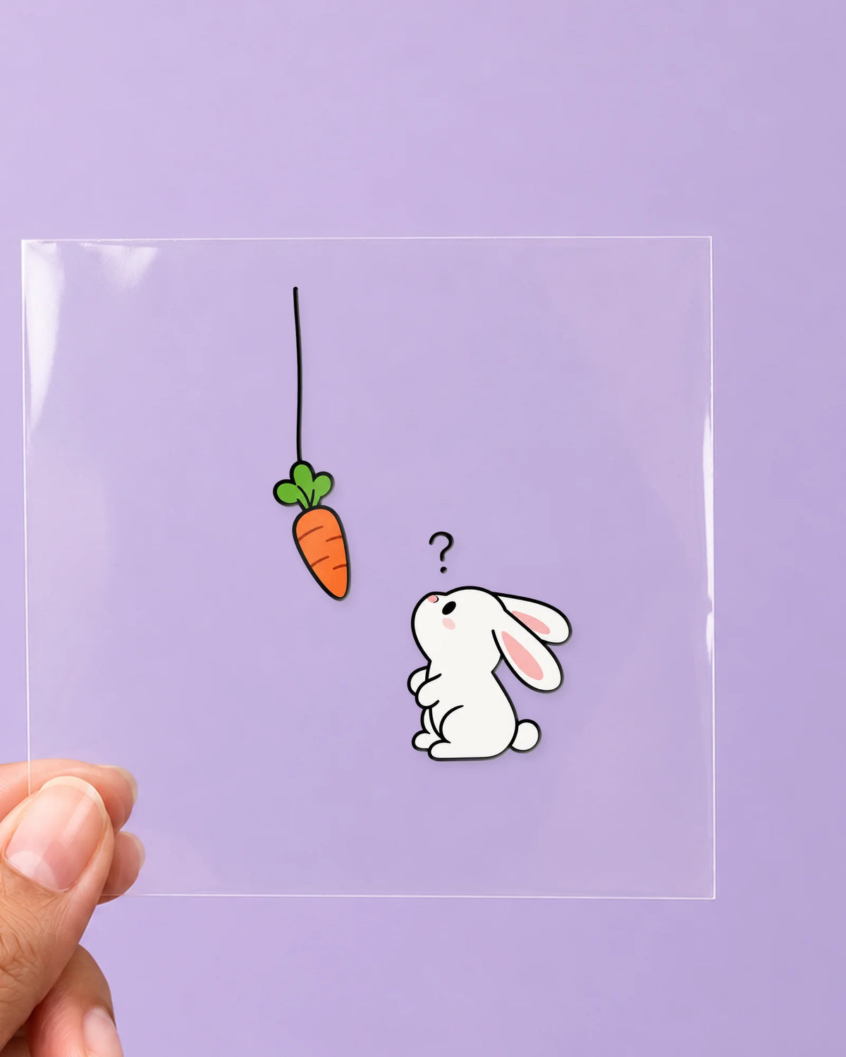 Bunny Chase: all pieces on clear film