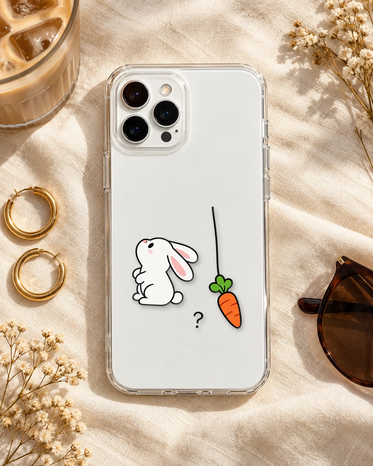 Bunny Chase pieces arranged on a phone