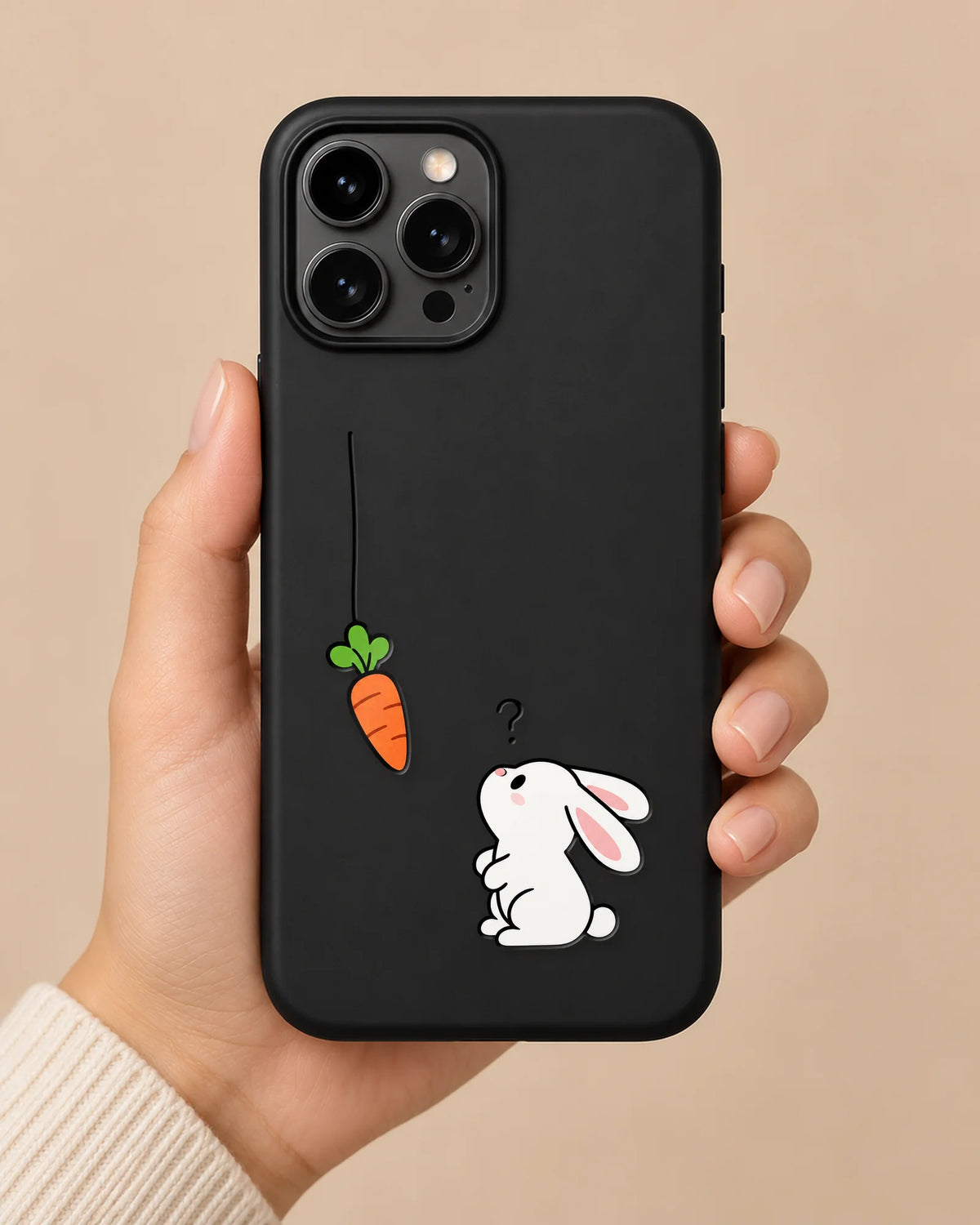 Bunny Chase phone case close-up