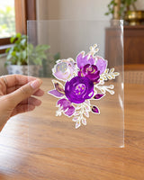 Burgundy Bloom Drama hard surface patch on clear film
