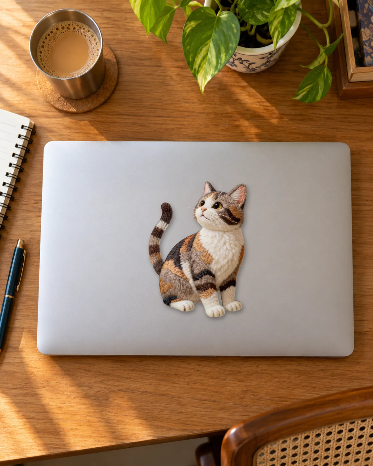 Calico Cutie hard surface patch mockup