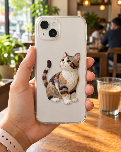 Calico Cutie sticker mockup
