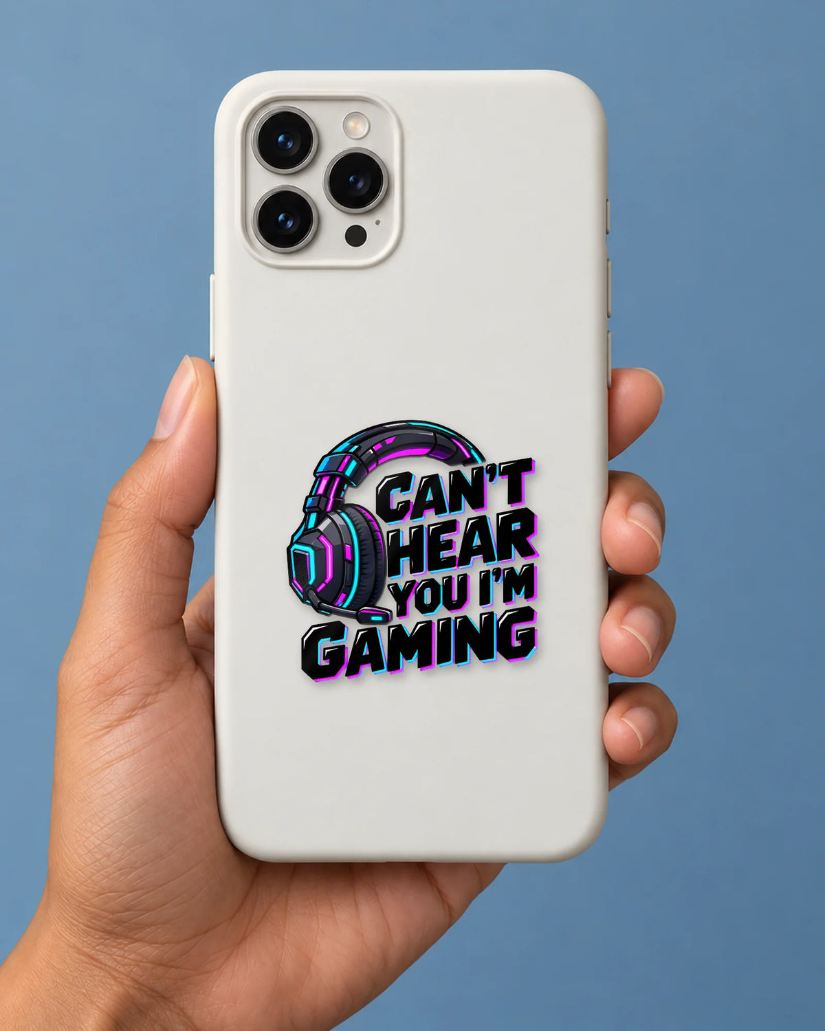 Can't Hear You I'm Gaming gamer patch on a phone case