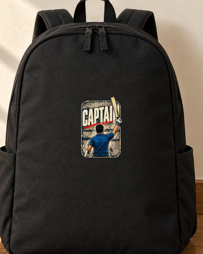 Captain Saab iron-on patch on clothes