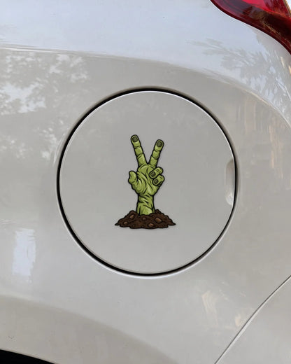Zombie Peace car patch on a car