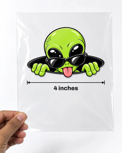 Chill Alien car patch on a car
