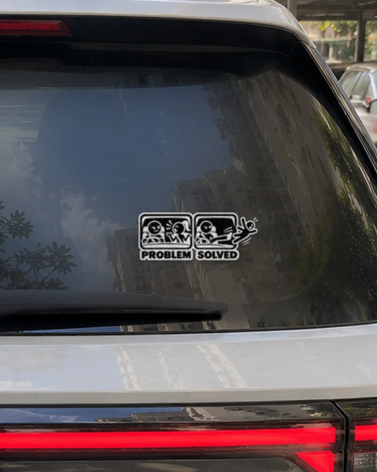 Problem Solved car patch in white on a car