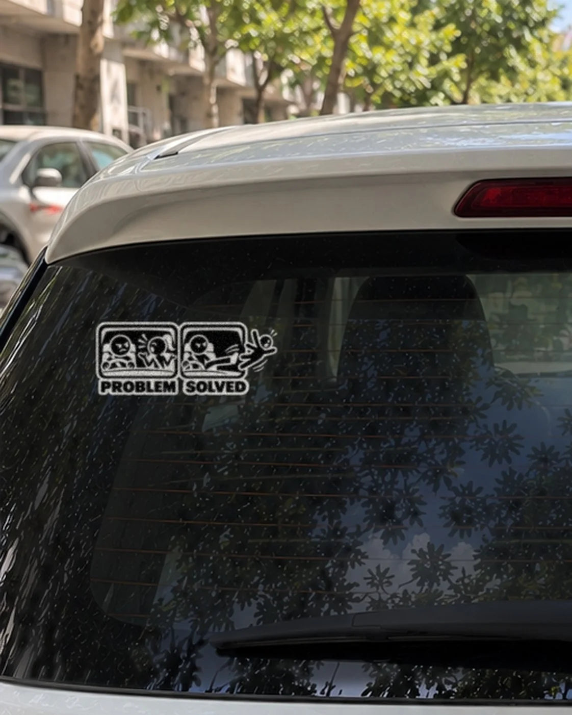 Problem Solved car patch in white on a car
