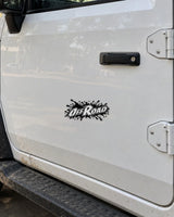 Off Road car patch in black on a car