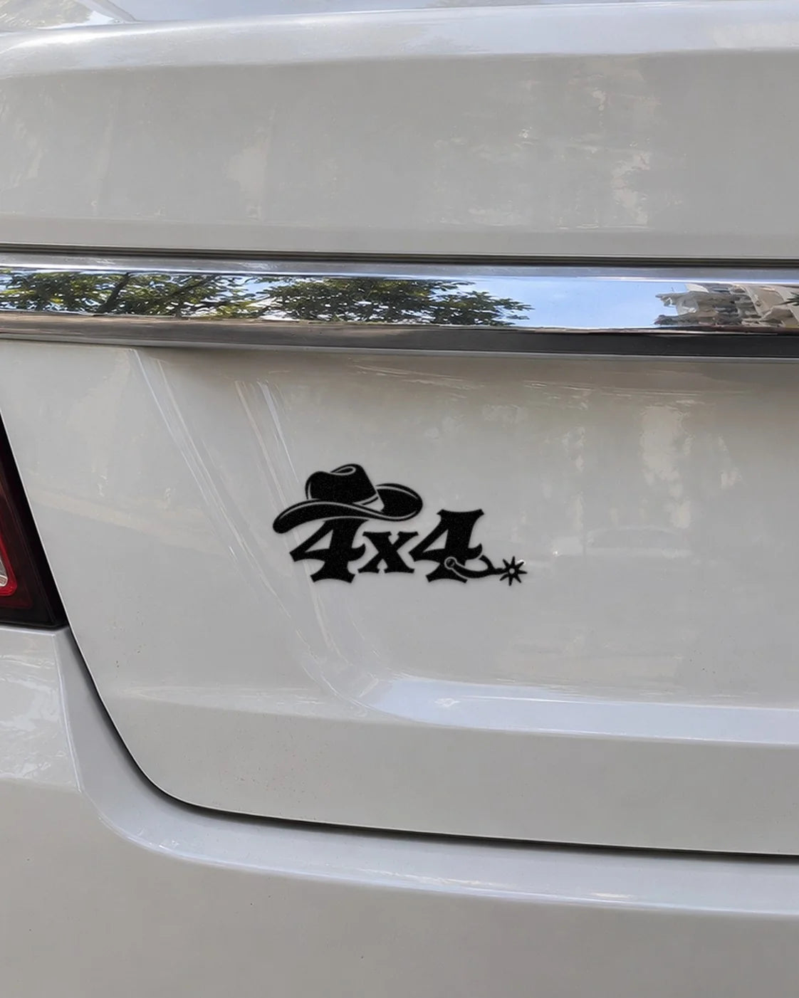 4x4 Cowboy car patch in black on a car