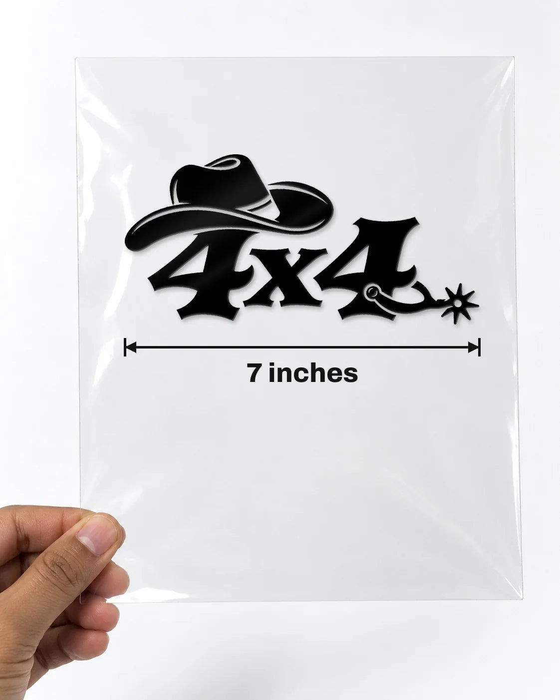 4x4 Cowboy car patch in black on a car