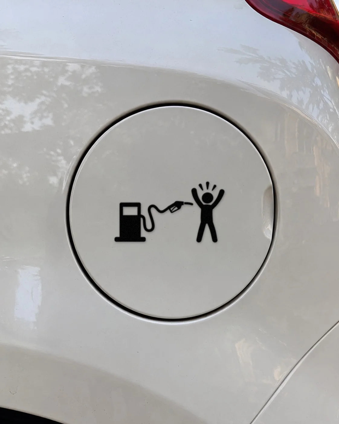 Full Tank Khushi car patch in black on a car