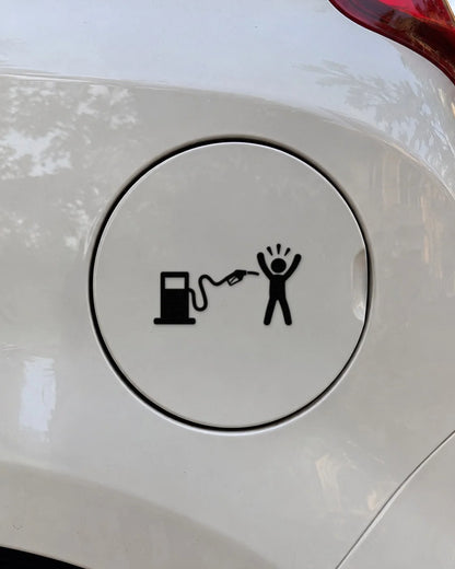 Full Tank Khushi car patch in black on a car