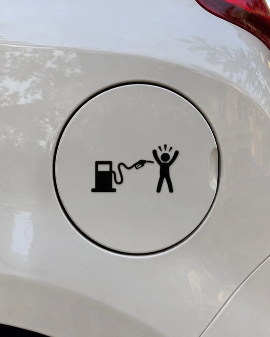 Full Tank Khushi car patch in black on a car