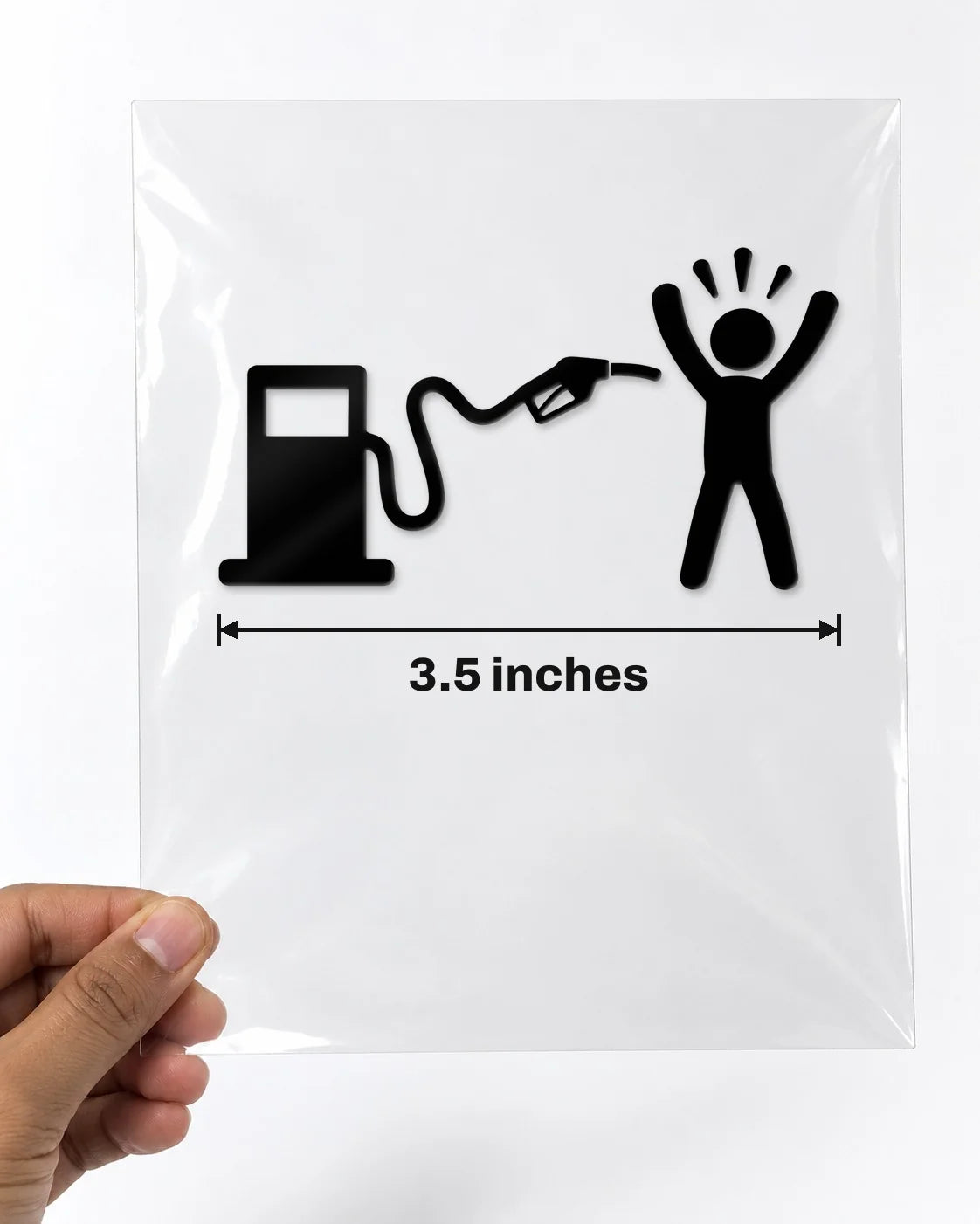 Full Tank Khushi car patch in black on a car