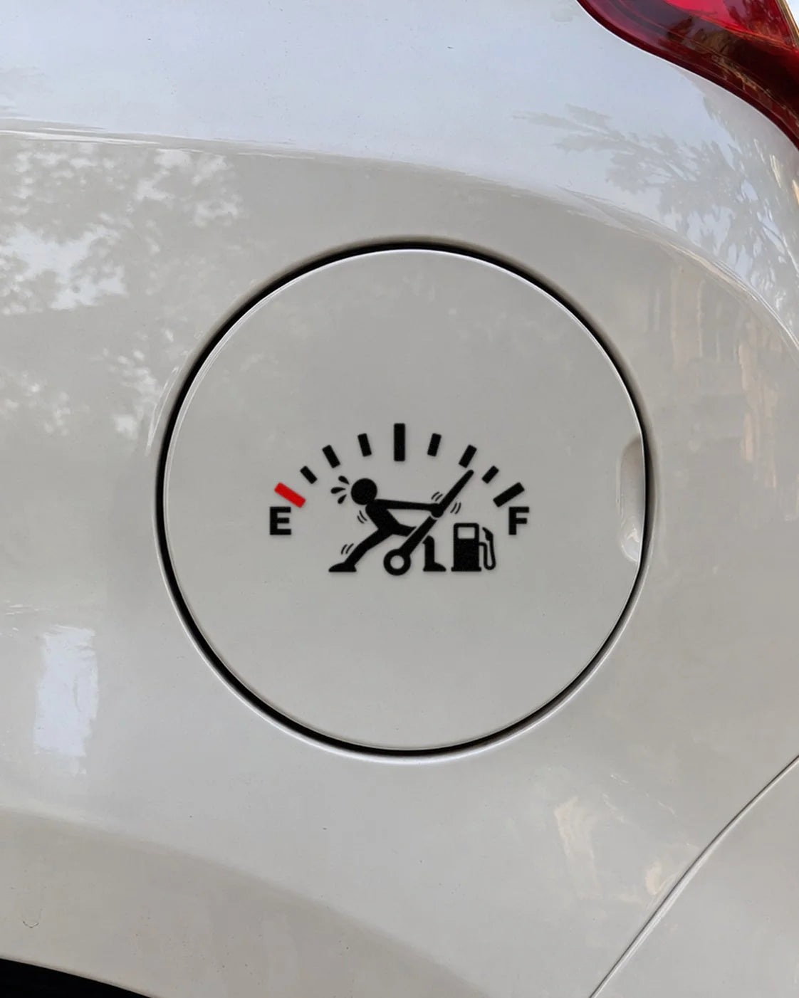 Tank Full Karo car patch in black on a car