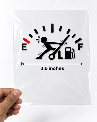Tank Full Karo car patch in black on a car