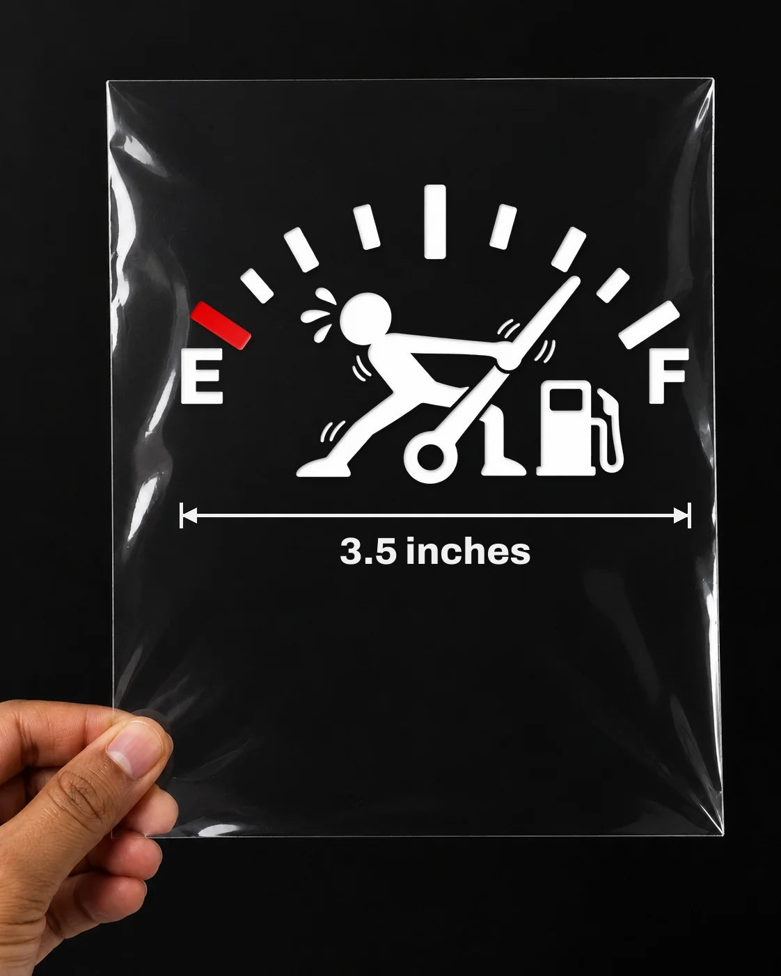 Tank Full Karo car patch in white on a car
